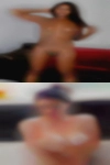 White woman looking black park